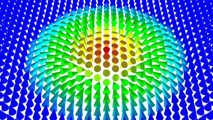 Illustration eines magnetischen Skyrmions