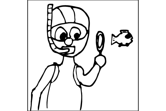 Was passiert, wenn man die Lupe unter Wasser beim Tauchen verwendet?